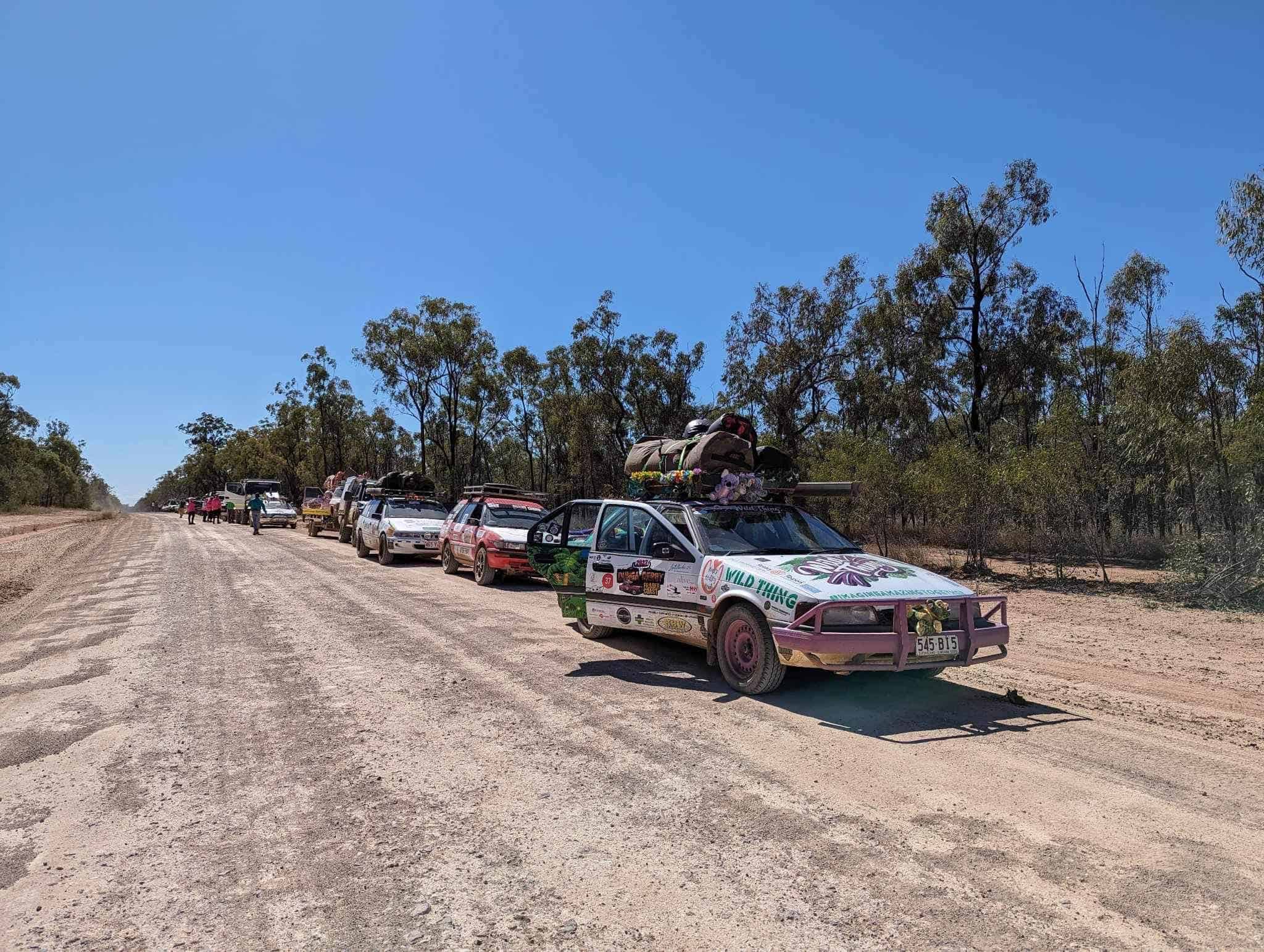 Wild Thing cars lined up for the Dunga Derby Fraser Coast